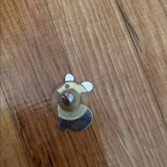 Cute cat and mouse silver colour drop earring, asymmetrical - Picture 6 of 10